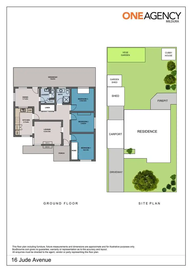 Floorplan of Homely house listing, 16 Jude Avenue, Mildura VIC 3500