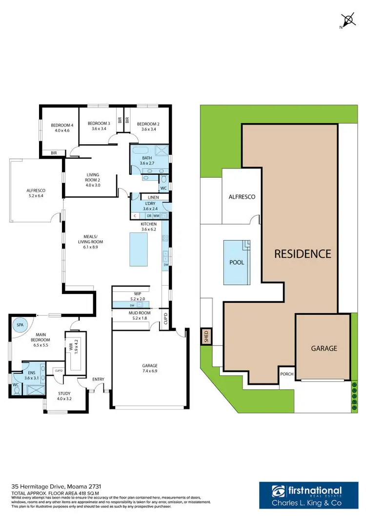 Floorplan of Homely house listing, 35 Hermitage Drive, Moama NSW 2731