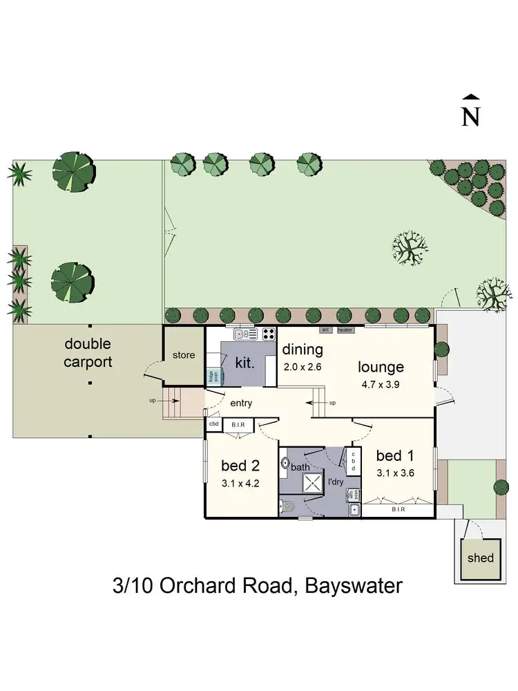 Floorplan of Homely unit listing, 3/10 Orchard Road, Bayswater VIC 3153