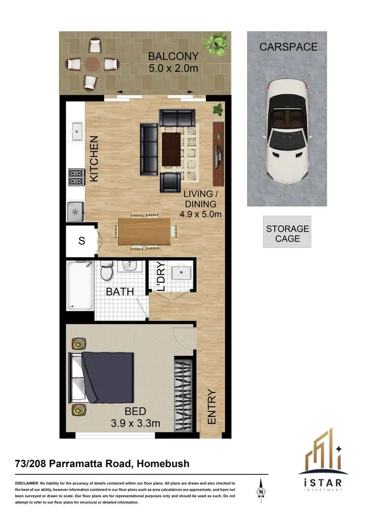 Floorplan of Homely apartment listing, 73/208 Parramatta Road, Homebush NSW 2140