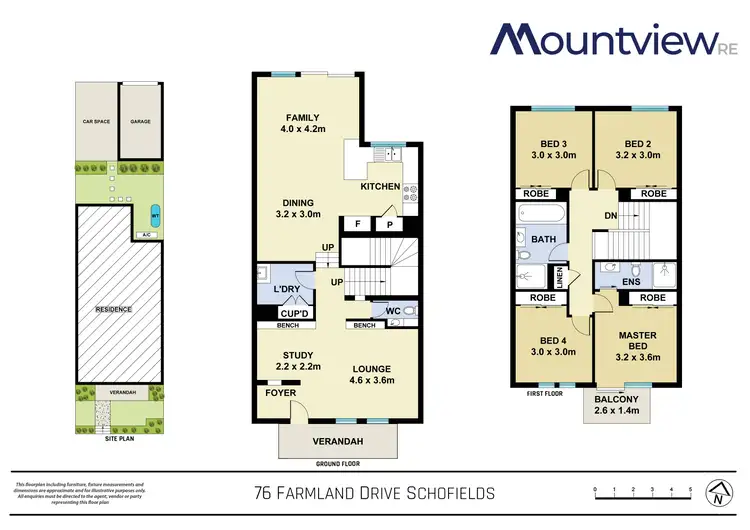 Floorplan of Homely semi-detached listing, 76 Farmland Drive, Schofields NSW 2762