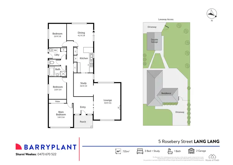 Floorplan of Homely house listing, 5 Rosebery Street, Lang Lang VIC 3984