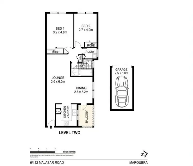 Floorplan of Homely apartment listing, 6/412 Malabar Road, Maroubra NSW 2035