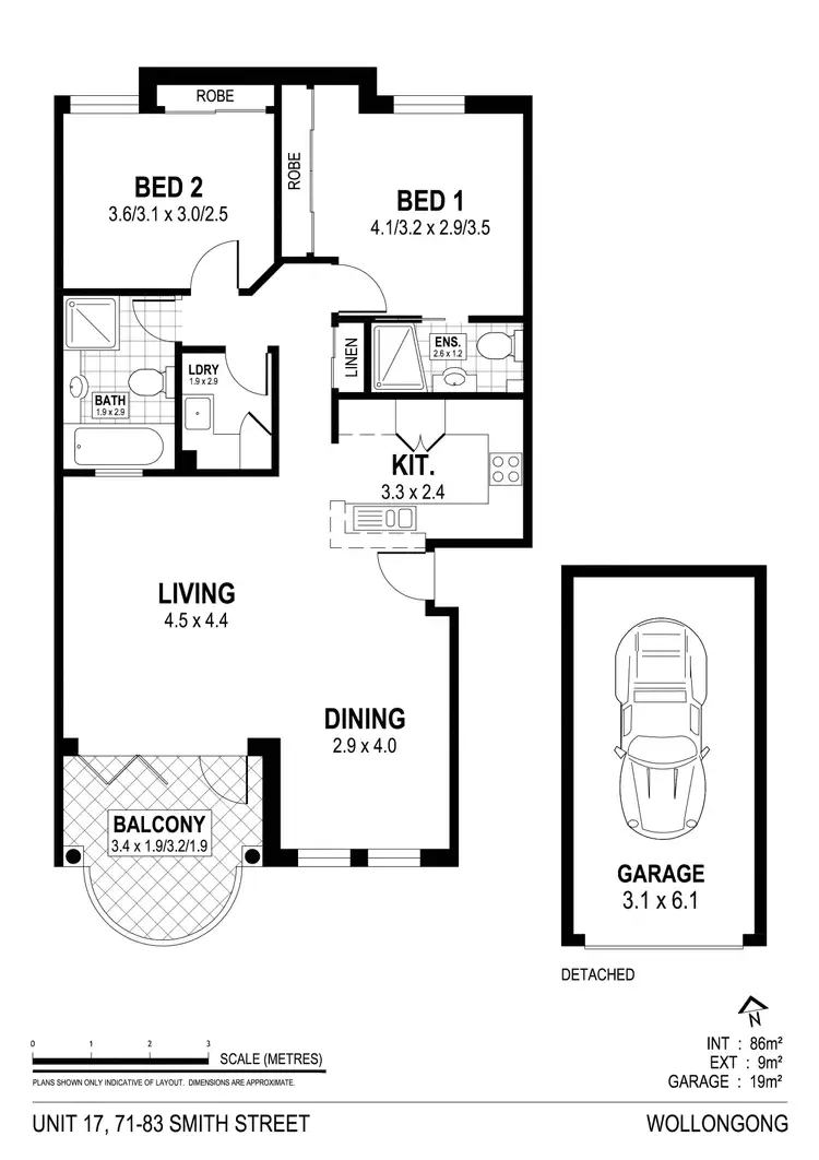Floorplan of Homely unit listing, 17/71-83 Smith Street, Wollongong NSW 2500