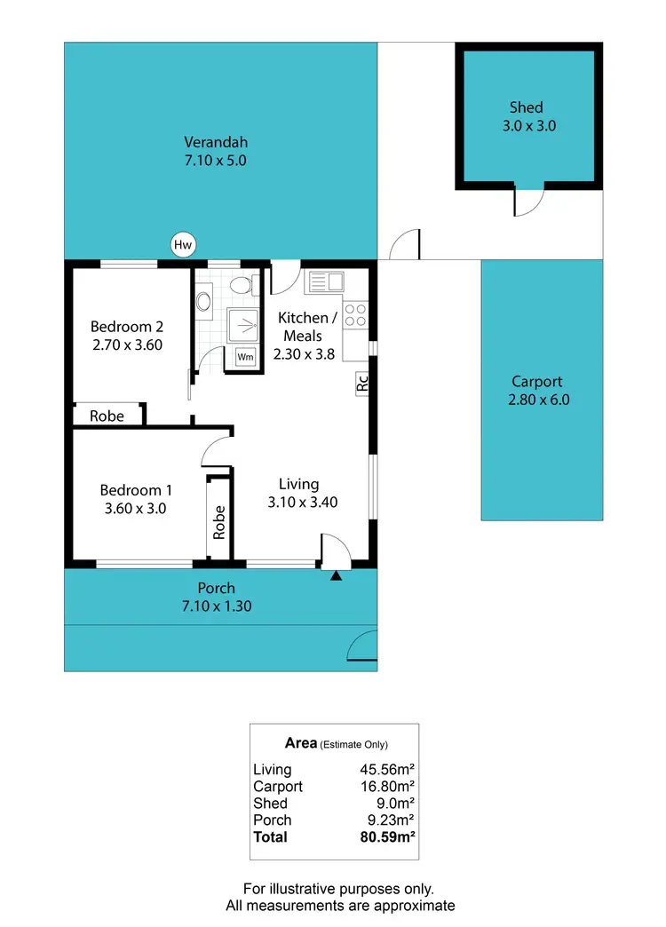 Floorplan of Homely unit listing, 1/322 Anzac Highway, Plympton SA 5038