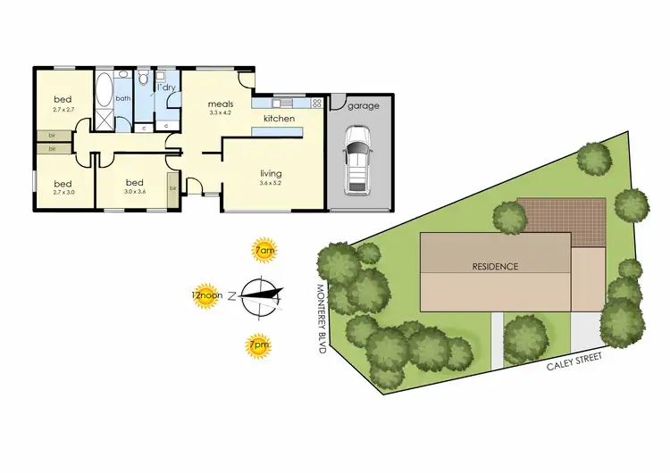 Floorplan of Homely house listing, 1 Caley Street, Frankston North VIC 3200
