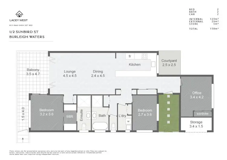 Floorplan of Homely unit listing, 1/2 Sunbird Street, Burleigh Waters QLD 4220