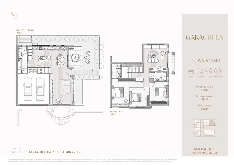 Floorplan of Homely townhouse listing, 135 Bellingara Road, Miranda NSW 2228