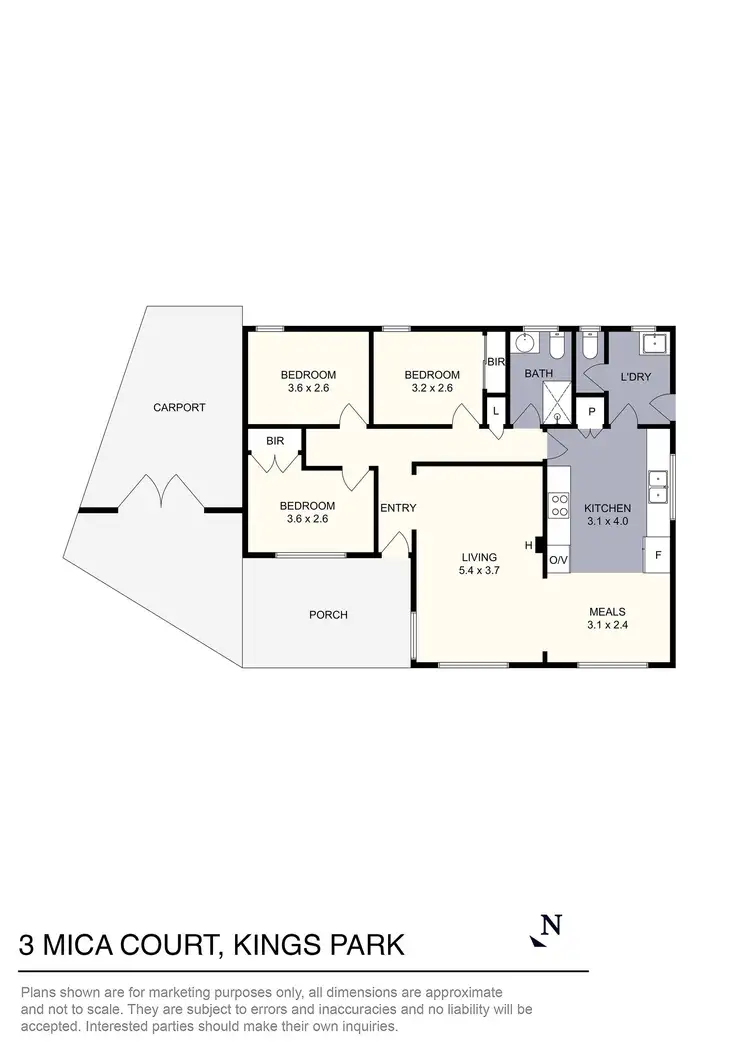 Floorplan of Homely house listing, 3 Mica Court, Kings Park VIC 3021