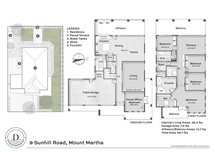 Floorplan of Homely house listing, 9 Sunhill Road, Mount Martha VIC 3934