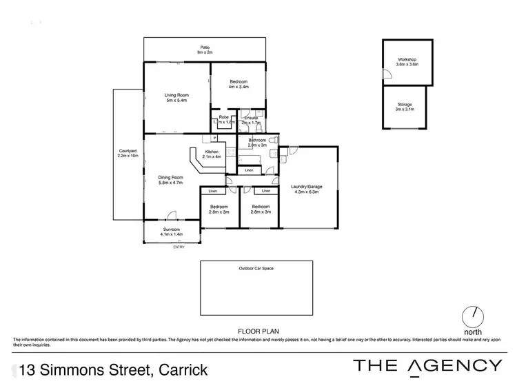 Floorplan of Homely house listing, 13 Simmons Street, Carrick TAS 7291