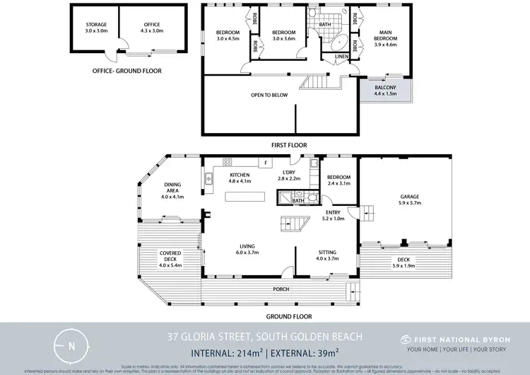 Floorplan of Homely house listing, 37 Gloria Street, South Golden Beach NSW 2483
