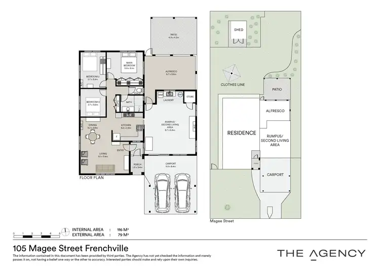 Floorplan of Homely house listing, 105 Magee Street, Frenchville QLD 4701