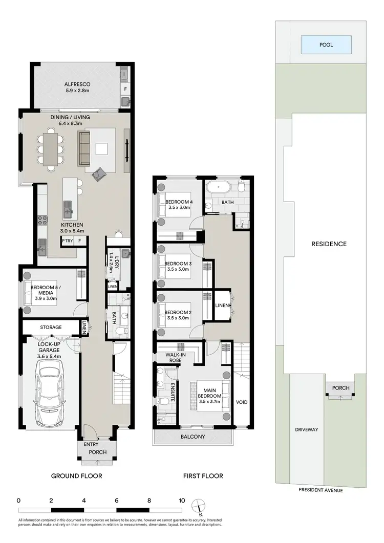 Floorplan of Homely semi-detached listing, 276A President Avenue, Gymea NSW 2227
