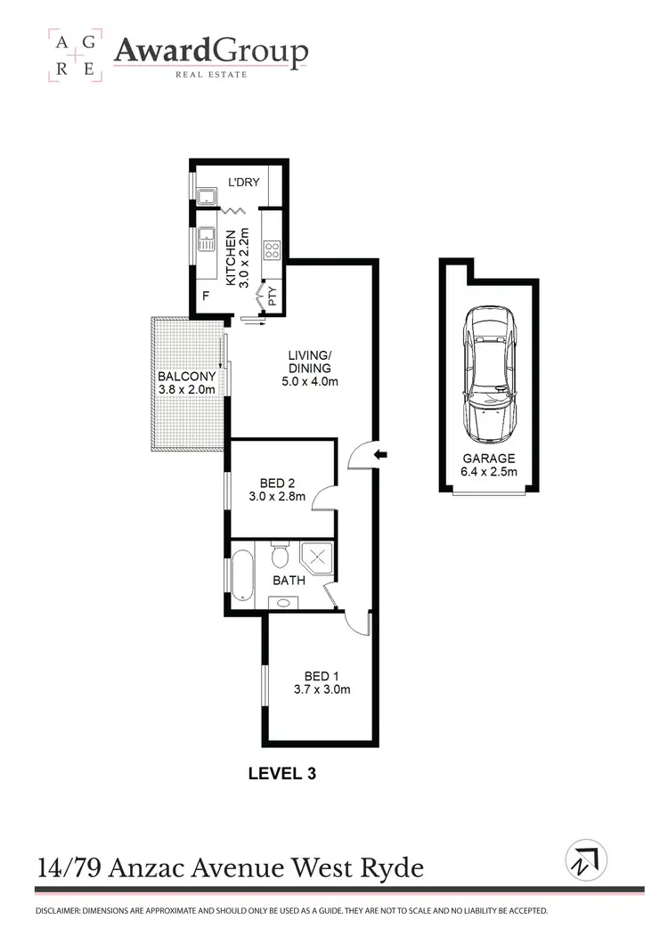 Floorplan of Homely unit listing, 14/79 Anzac Avenue, West Ryde NSW 2114
