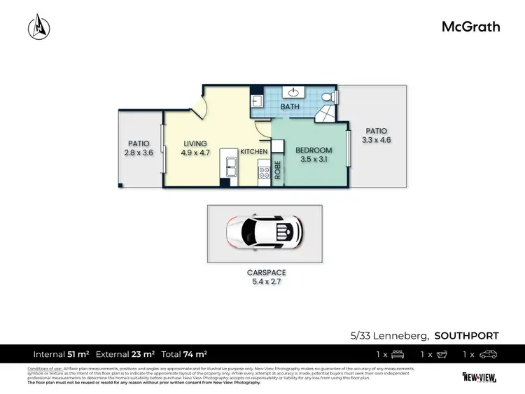Floorplan of Homely apartment listing, 5/33 LENNEBERG Street, Southport QLD 4215
