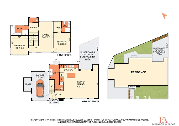 Floorplan of Homely townhouse listing, 1/7 Carr Street, Geelong VIC 3220