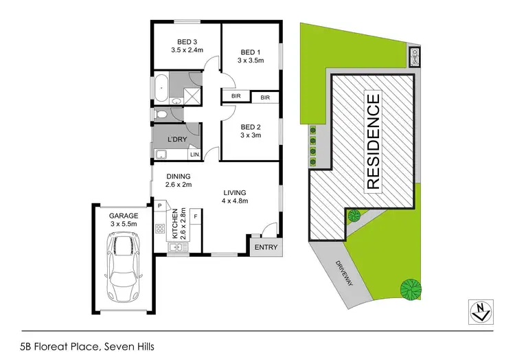 Floorplan of Homely house listing, 5B Floreat Place, Seven Hills NSW 2147