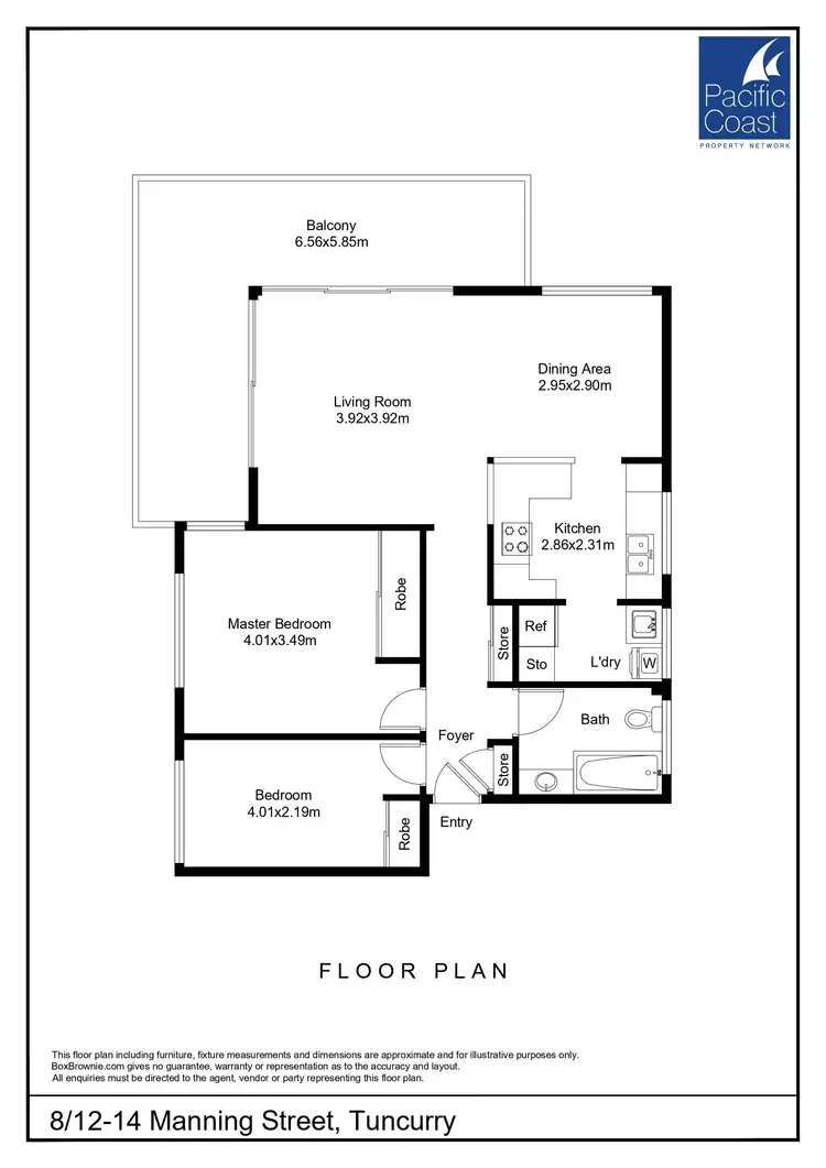 Floorplan of Homely apartment listing, 8/12-14 Manning Street, Tuncurry NSW 2428
