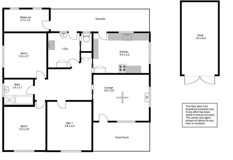 Floorplan of Homely house listing, 4 Shields Street, Port Lincoln SA 5606