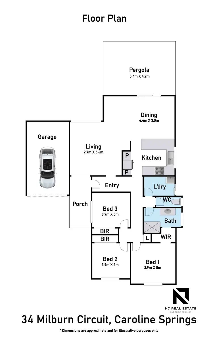 Floorplan of Homely house listing, 34 Milburn Circuit, Caroline Springs VIC 3023