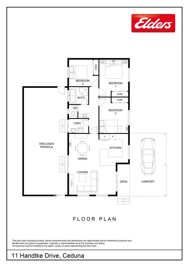Floorplan of Homely house listing, 11 Handtke Drive, Ceduna SA 5690
