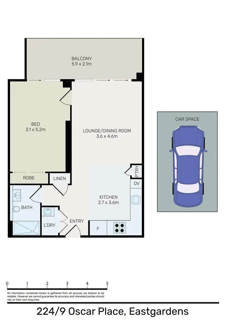 Floorplan of Homely apartment listing, 224/9 Oscar Place, Eastgardens NSW 2036