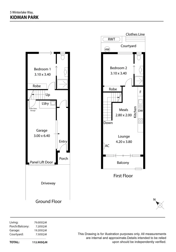 Floorplan of Homely house listing, 5 Winterlake Way, Kidman Park SA 5025