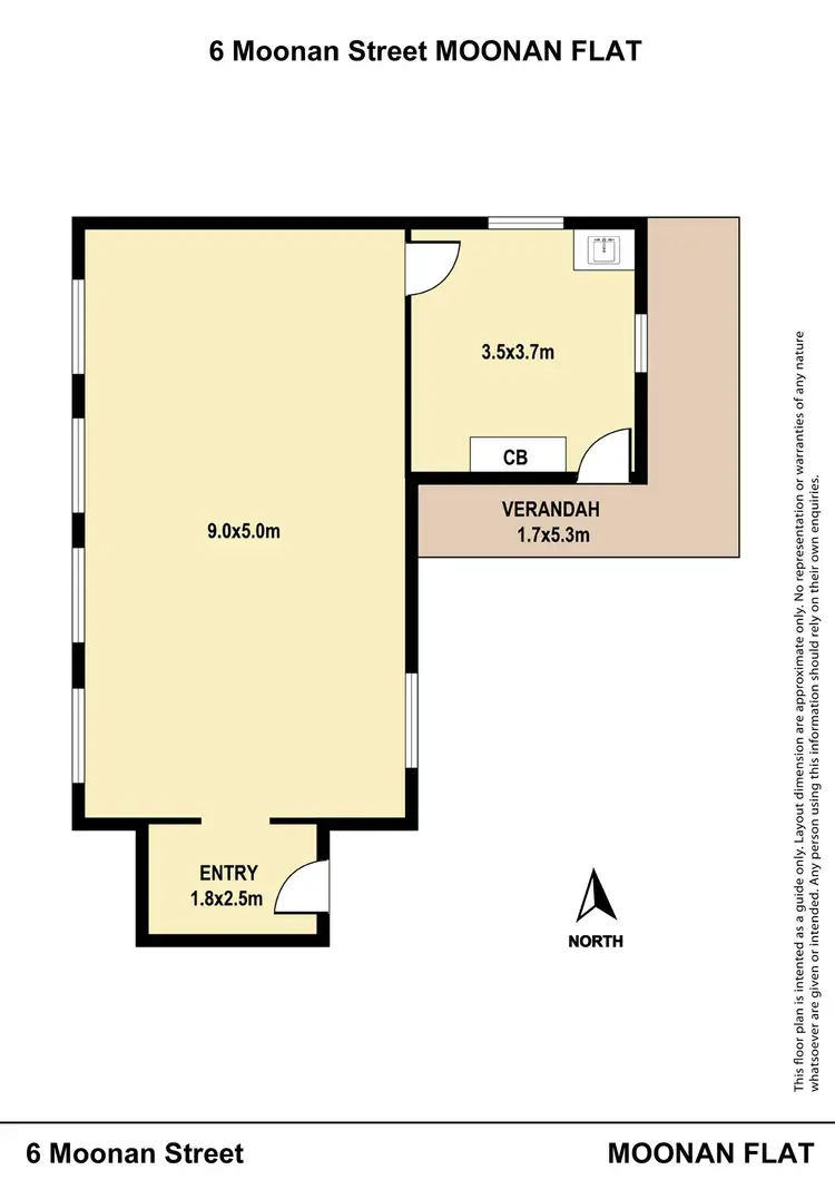 Floorplan of Homely studio listing, 6 Moonan Street, Moonan Flat NSW 2337