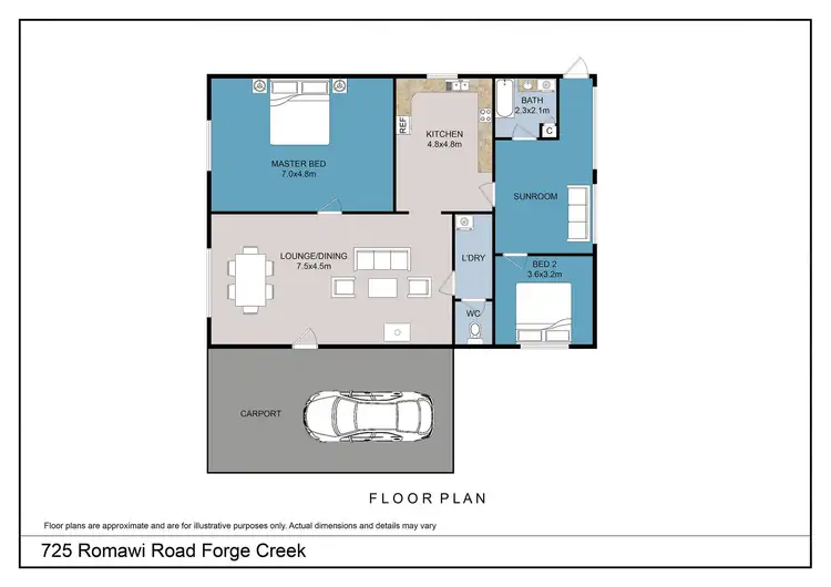 Floorplan of Homely rural property listing, 725 Romawi Road, Forge Creek VIC 3875