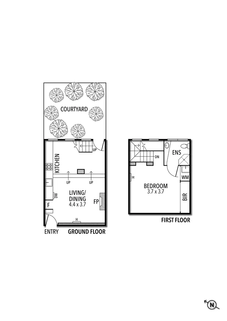 Floorplan of Homely apartment listing, 4/391 Church Street, Richmond VIC 3121