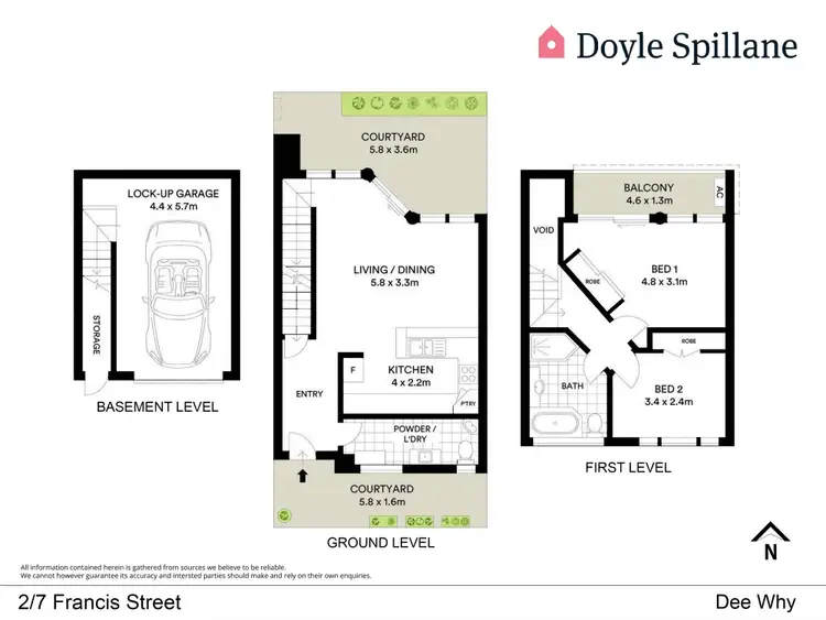 Floorplan of Homely apartment listing, 2/7 Francis Street, Dee Why NSW 2099