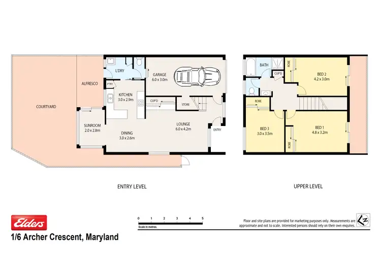 Floorplan of Homely townhouse listing, 1/6 Archer Crescent, Maryland NSW 2287