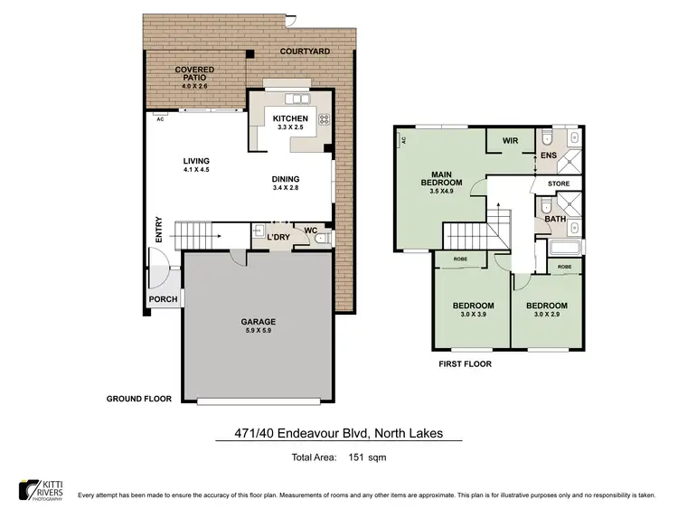 Floorplan of Homely townhouse listing, 47/140 Endeavour Boulevard, North Lakes QLD 4509