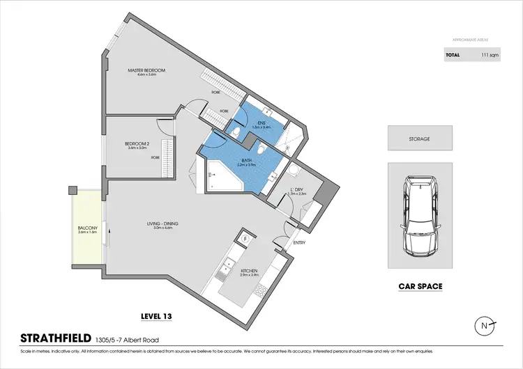 Floorplan of Homely apartment listing, 1305/5 Albert Road, Strathfield NSW 2135