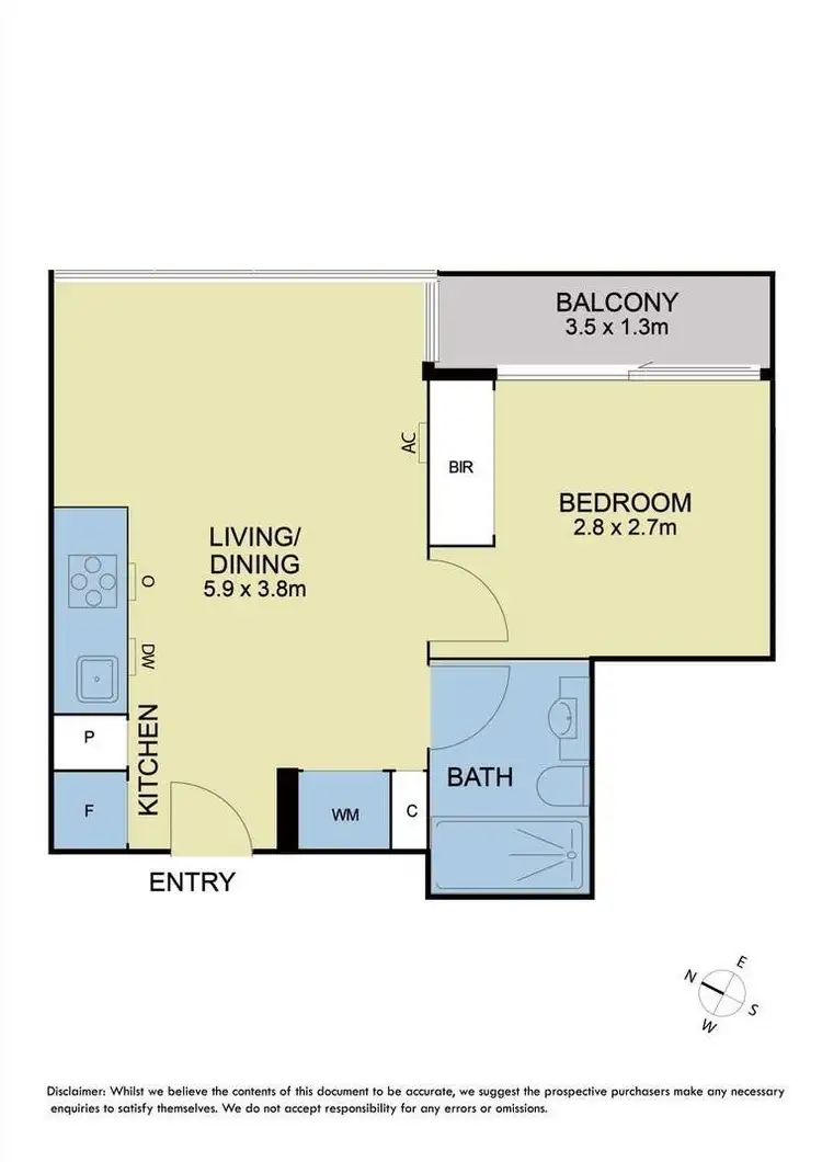Floorplan of Homely apartment listing, 2703/442 Elizabeth Street, Melbourne VIC 3000