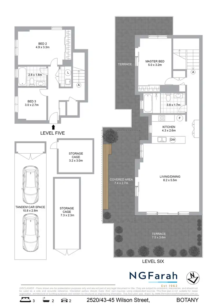 Floorplan of Homely apartment listing, 2520/43 Wilson Street, Botany NSW 2019