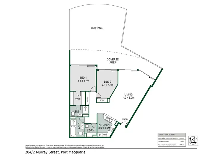 Floorplan of Homely apartment listing, 204/2 Murray Street, Port Macquarie NSW 2444