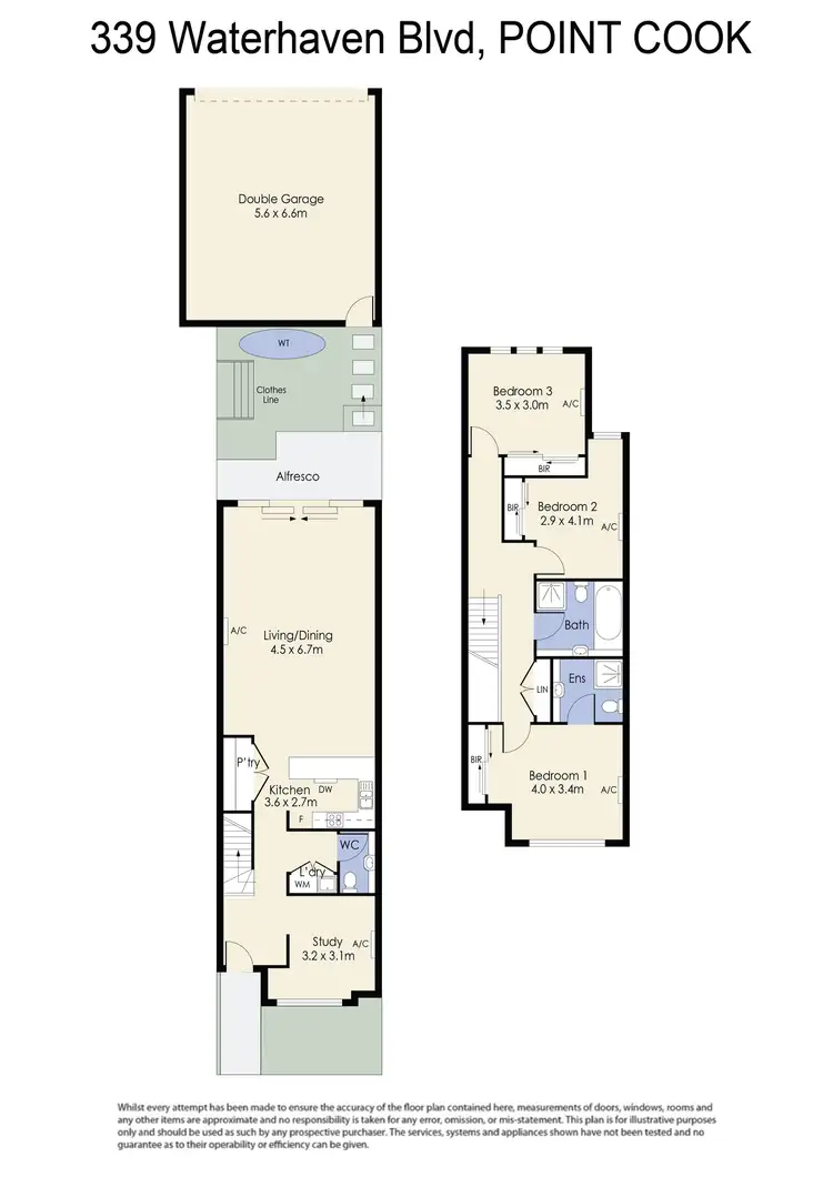 Floorplan of Homely house listing, 339 Waterhaven Boulevard, Point Cook VIC 3030