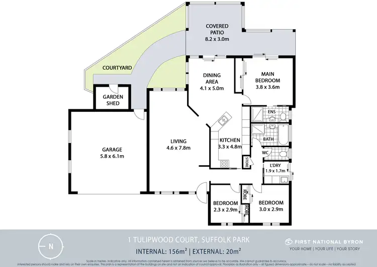 Floorplan of Homely house listing, 1 Tulipwood Court, Suffolk Park NSW 2481