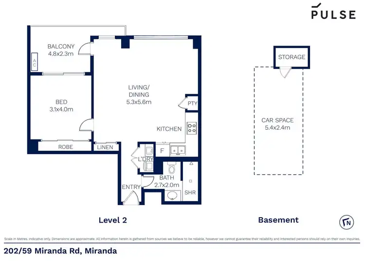 Floorplan of Homely apartment listing, 202/59 Miranda Road, Miranda NSW 2228