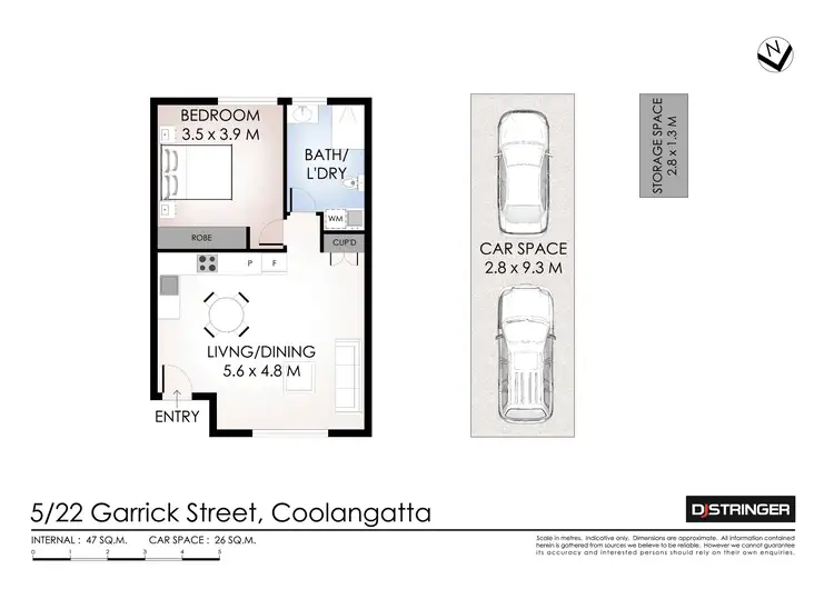 Floorplan of Homely unit listing, 5/22 Garrick Street, Coolangatta QLD 4225