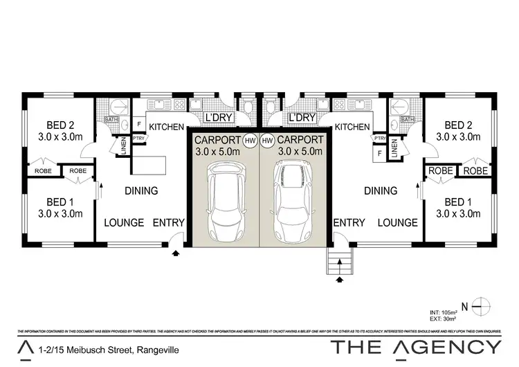 Floorplan of Homely semi-detached listing, 15 Meibusch Street, Rangeville QLD 4350