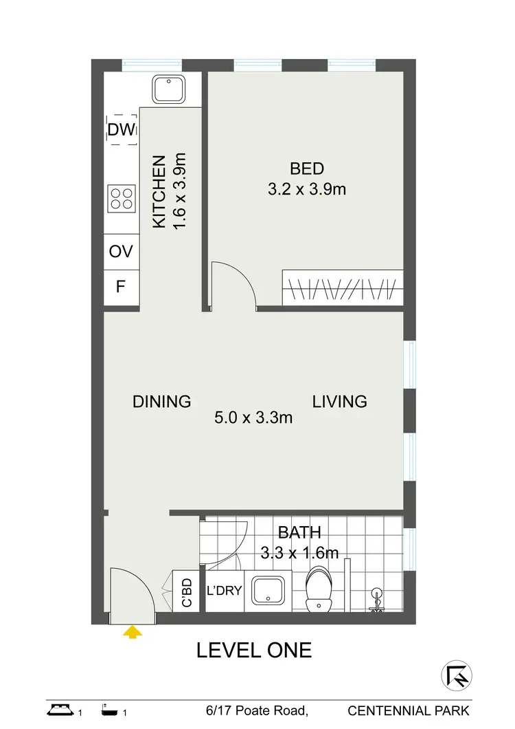 Floorplan of Homely apartment listing, 6/17 Poate Road, Centennial Park NSW 2021