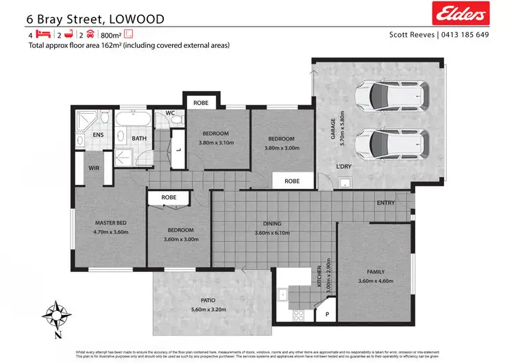 Floorplan of Homely house listing, 6 Bray Street, Lowood QLD 4311