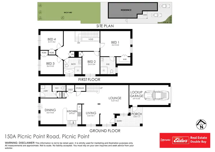 Floorplan of Homely semi-detached listing, 150A & 150 Picnic Point Road, Picnic Point NSW 2213
