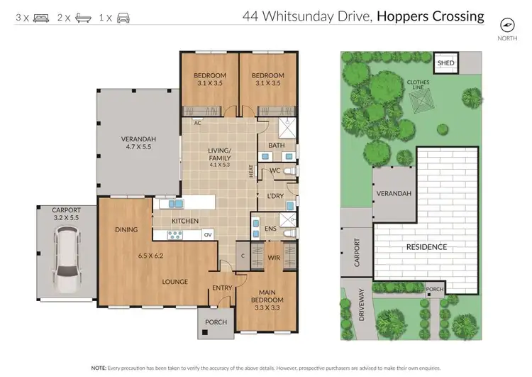Floorplan of Homely house listing, 44 Whitsunday Drive, Hoppers Crossing VIC 3029