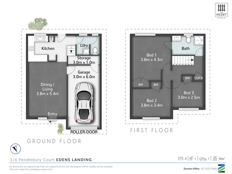 Floorplan of Homely townhouse listing, 1/6 Pendlebury Court, Edens Landing QLD 4207