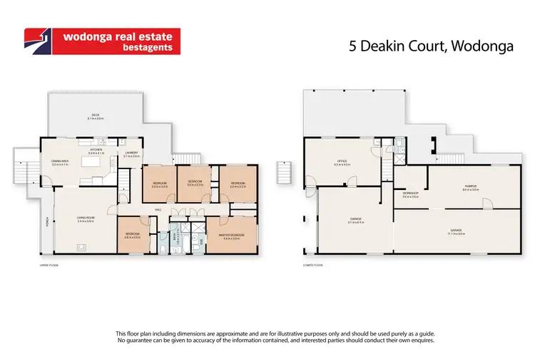 Floorplan of Homely house listing, 5 Deakin Court, Wodonga VIC 3690