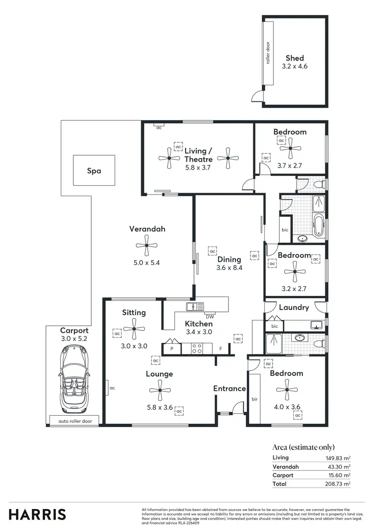 Floorplan of Homely house listing, 4 Rubin Street, Hallett Cove SA 5158